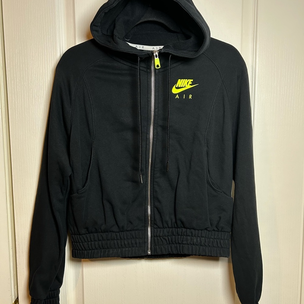 Nike Air Hooded Jacket Black Cropped XS Full Zip